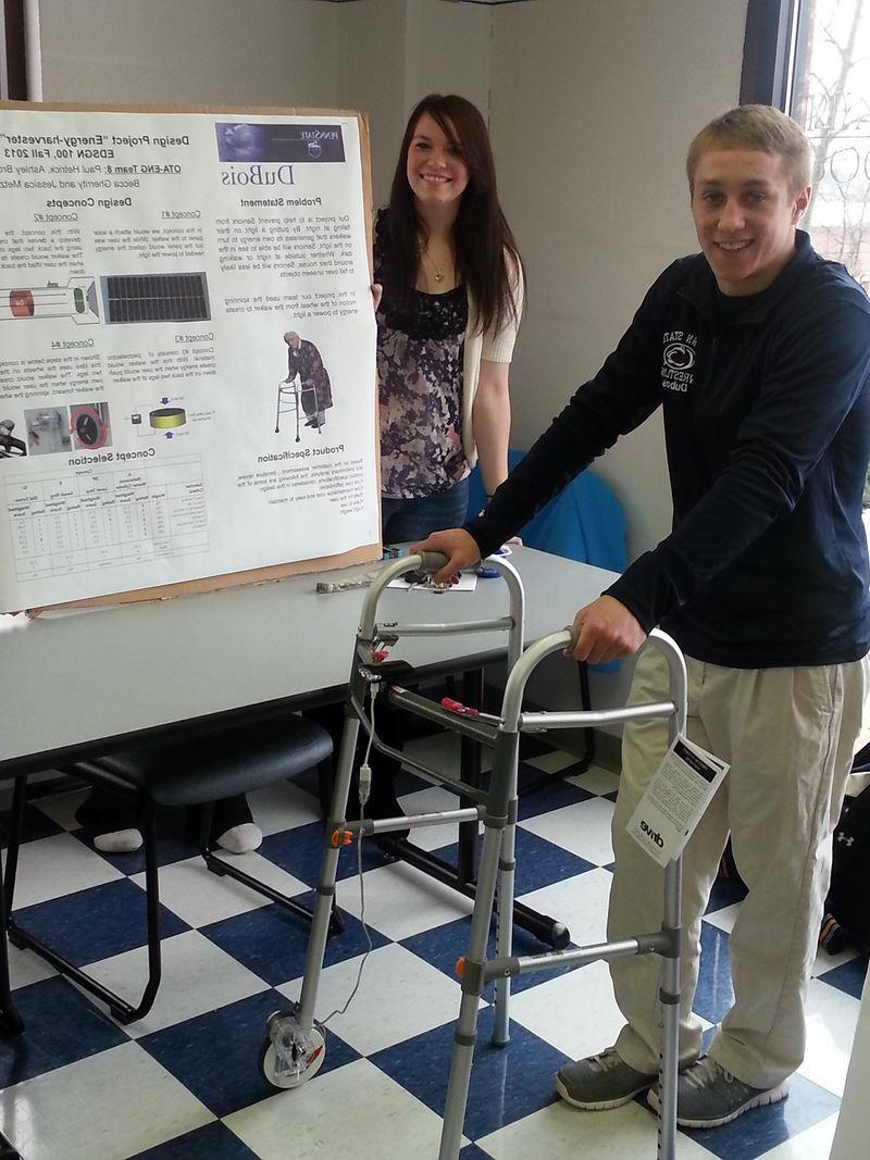 OTA and engineering students complete interprofessional collaborative projects in OT 107 and OT 202. These projects involve students creating assistive devices or adapted equipment for those with disabilities.