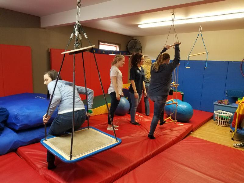 In OT 202 the students attend a sensory integration workshop at the Sensory Station in Clearfield.  Instruction is provided by Kylie Yanock, OTR/L, an alumnus of the PSU DuBois OTA Program.​